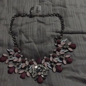 Pink silver and purple necklace